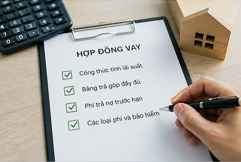 Checklist kiểm tra hợp đồng vay mua nhà an toàn trước khi ký
